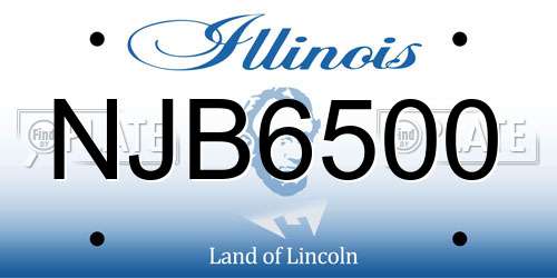 NJB6500 Illinois License Plate