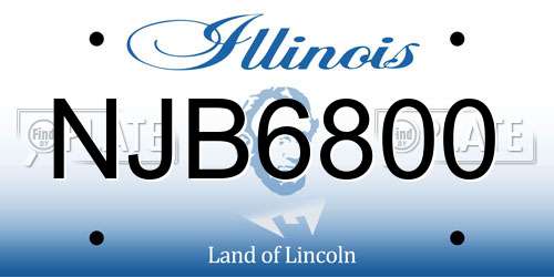 NJB6800 Illinois License Plate