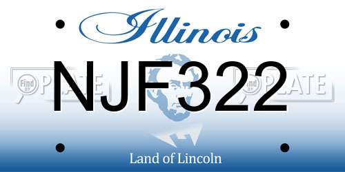 NJF322 Illinois License Plate