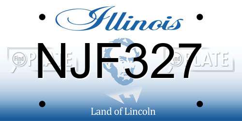 NJF327 Illinois License Plate