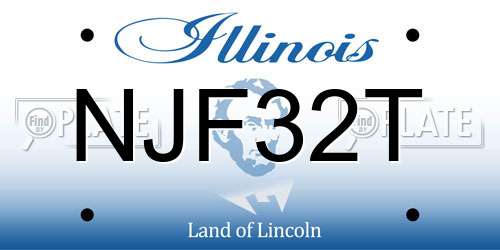 NJF32T Illinois License Plate