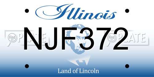 NJF372 Illinois License Plate