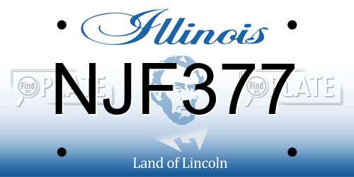 NJF377 Illinois License Plate