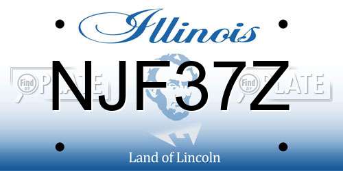 NJF37Z Illinois License Plate