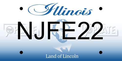NJFE22 Illinois License Plate