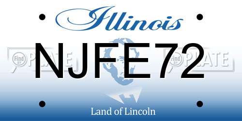 NJFE72 Illinois License Plate