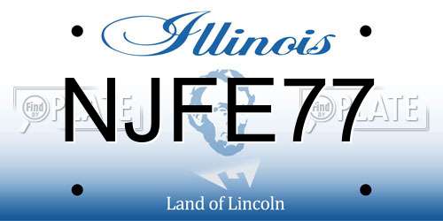NJFE77 Illinois License Plate