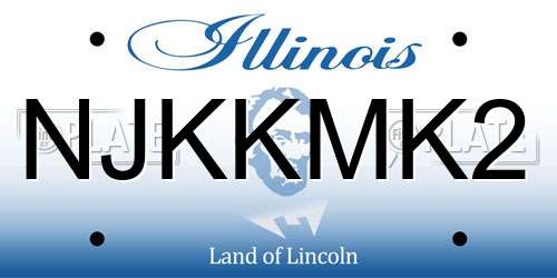 NJKKMK2 Illinois License Plate