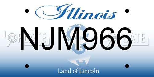 NJM966 Illinois License Plate