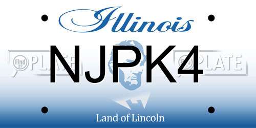 NJPK4 Illinois License Plate