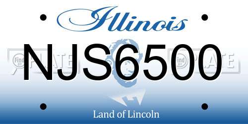 NJS6500 Illinois License Plate