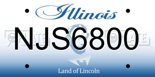 NJS6800 Illinois License Plate