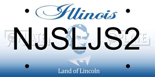 NJSLJS2 Illinois License Plate