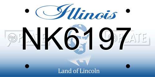 NK6197 Illinois License Plate