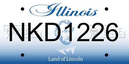 NKD1226 Illinois License Plate