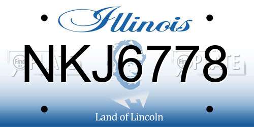 NKJ6778 Illinois License Plate