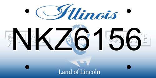 NKZ6156 Illinois License Plate