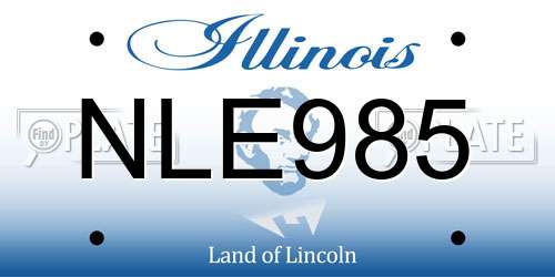 NLE985 Illinois License Plate