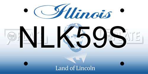 NLK59S Illinois License Plate