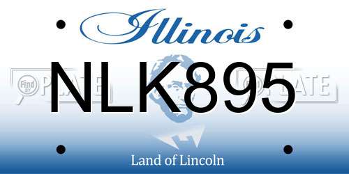 NLK895 Illinois License Plate