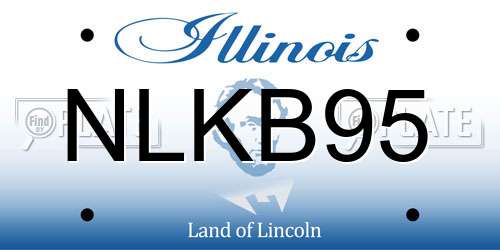 NLKB95 Illinois License Plate