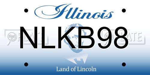 NLKB98 Illinois License Plate