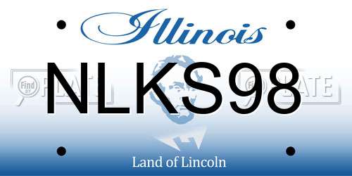 NLKS98 Illinois License Plate