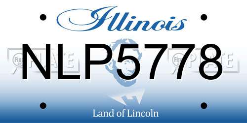 NLP5778 Illinois License Plate