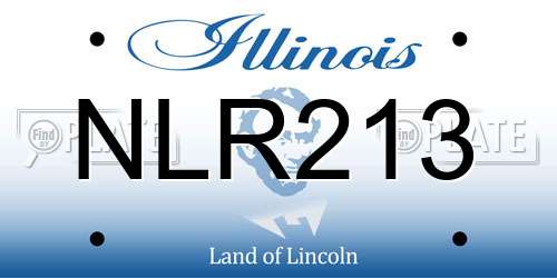 NLR213 Illinois License Plate