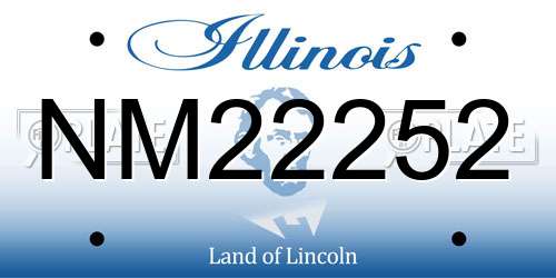 NM22252 Illinois License Plate