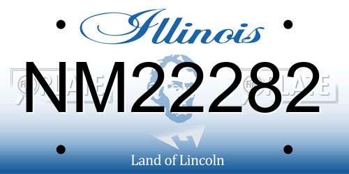 NM22282 Illinois License Plate