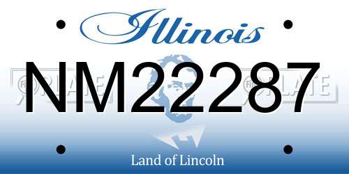 NM22287 Illinois License Plate