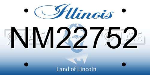 NM22752 Illinois License Plate