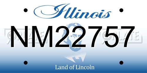 NM22757 Illinois License Plate
