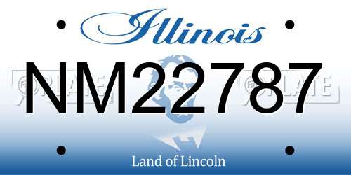 NM22787 Illinois License Plate