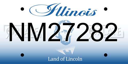 NM27282 Illinois License Plate