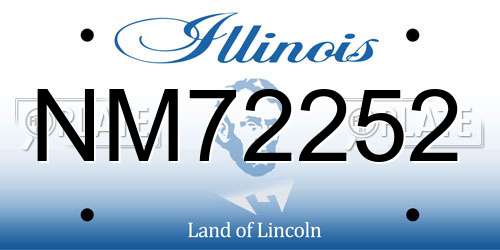 NM72252 Illinois License Plate