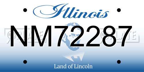 NM72287 Illinois License Plate
