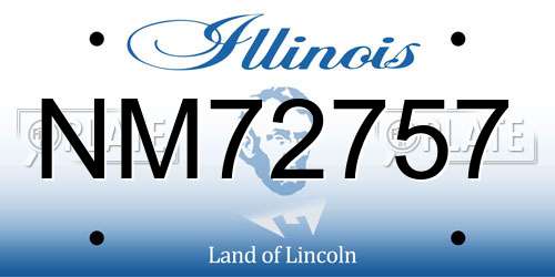 NM72757 Illinois License Plate