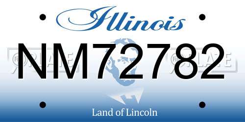 NM72782 Illinois License Plate