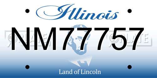 NM77757 Illinois License Plate