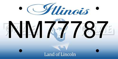 NM77787 Illinois License Plate