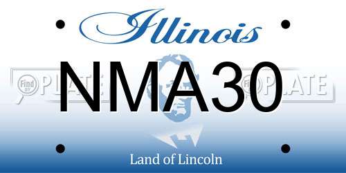NMA30 Illinois License Plate