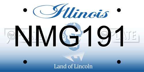 NMG191 Illinois License Plate
