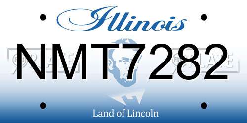 NMT7282 Illinois License Plate