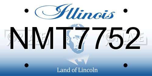 NMT7752 Illinois License Plate