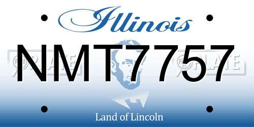 NMT7757 Illinois License Plate