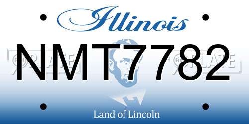 NMT7782 Illinois License Plate