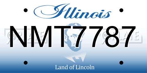 NMT7787 Illinois License Plate