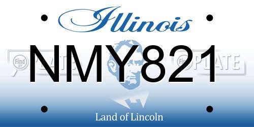 NMY821 Illinois License Plate